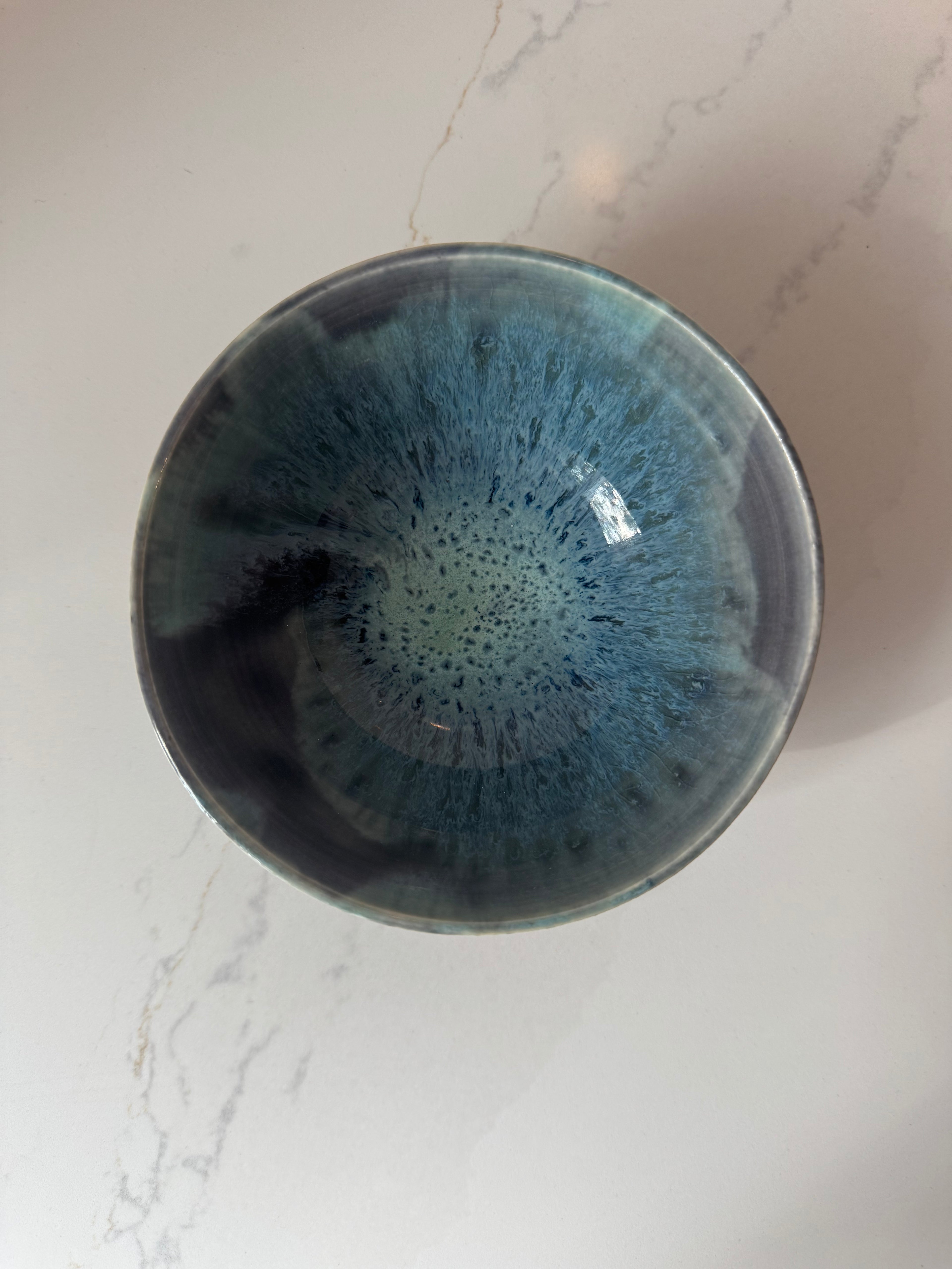 Drippy Blue Bowl