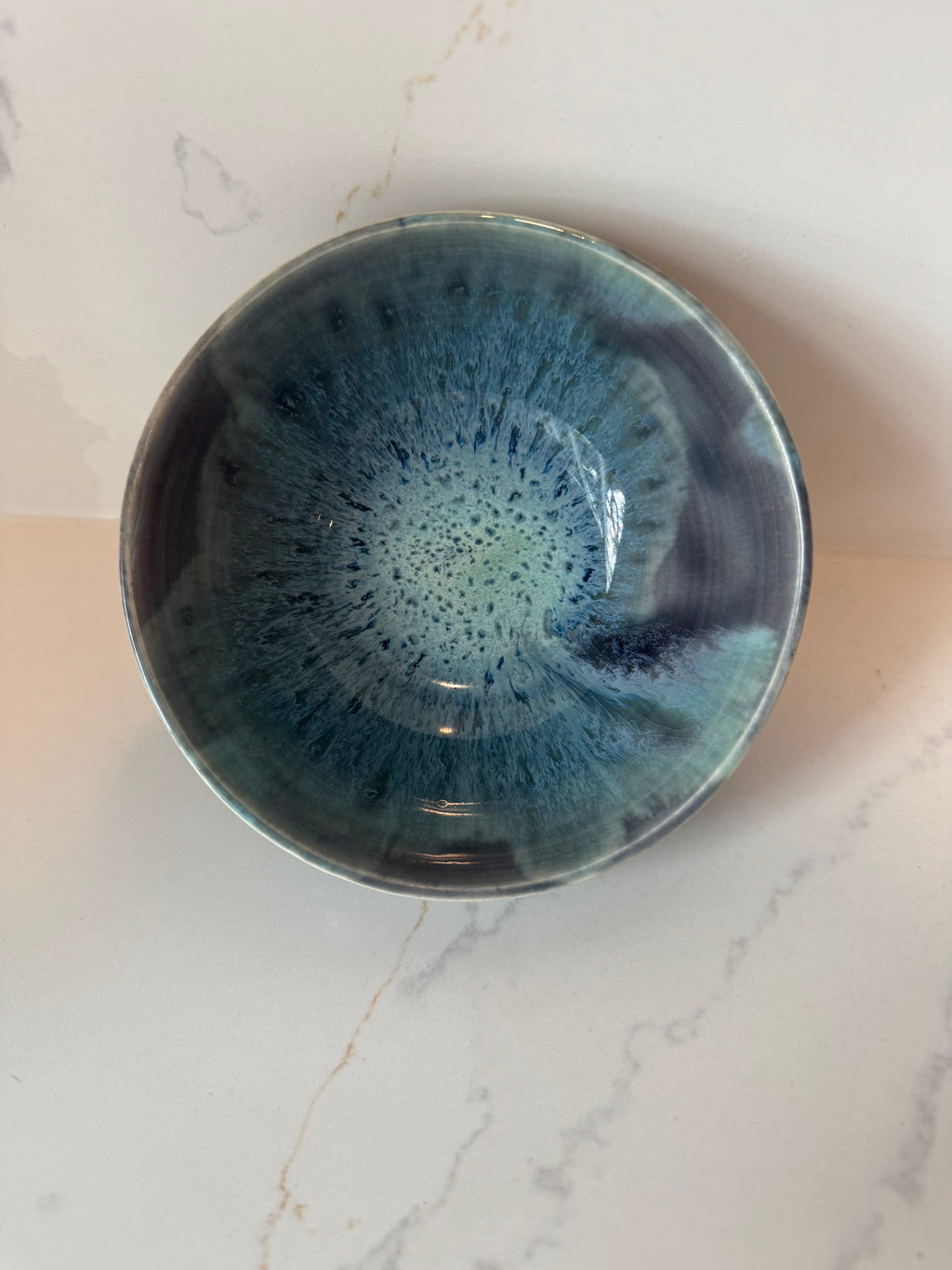 Drippy Blue Bowl
