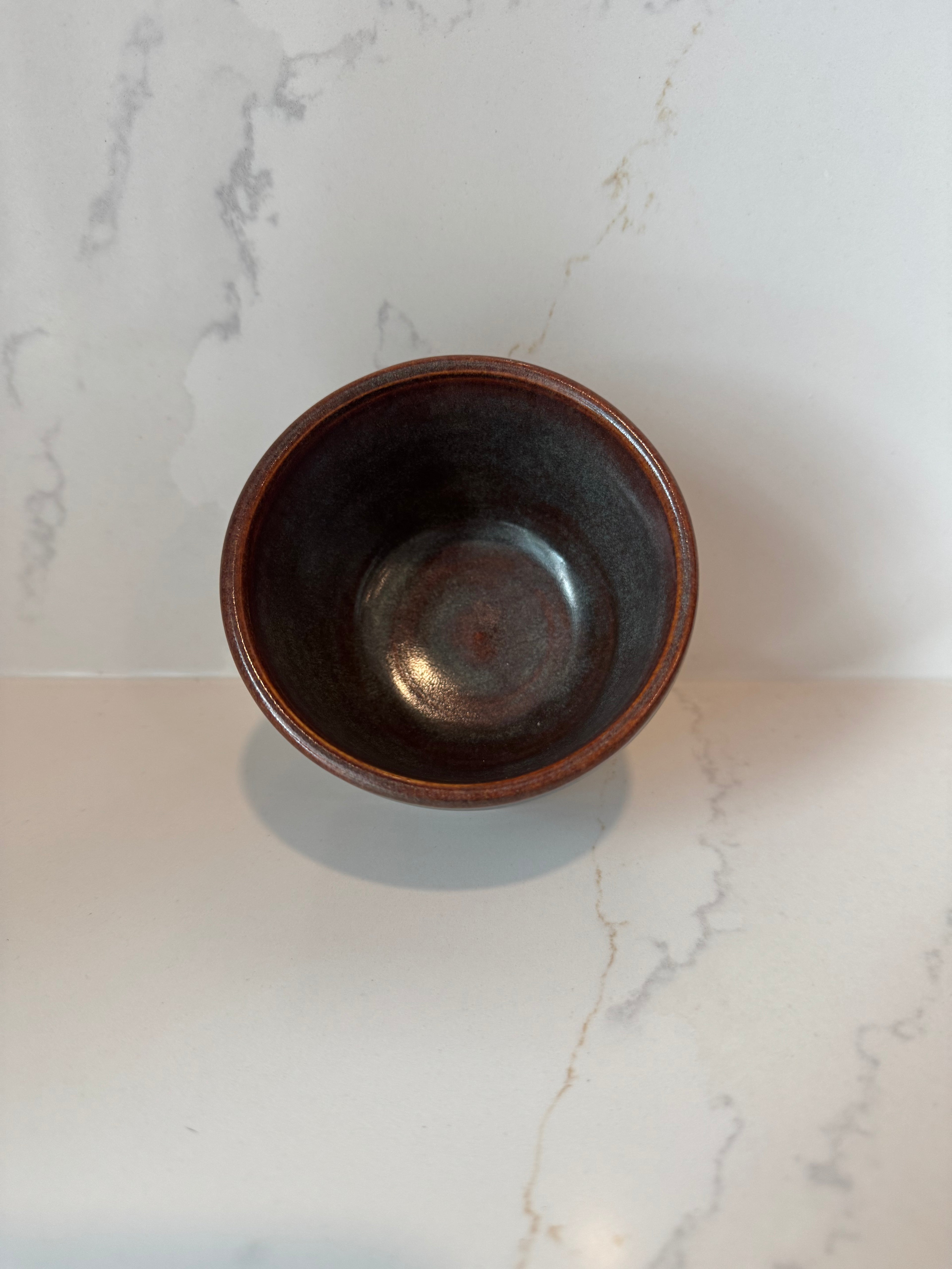 Striped multi-colored dish